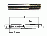 DIN 258 Штифт конусный с резьбовой цапфой 16 x 120 PU=S (1 шт.) Европа