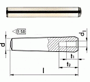 ISO 8736 Штифт конический с внутренней резьбой, тип А, конус 1:50, сталь A 16 x 45 PU=S