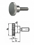 DIN 464 1.4305 (A1) Винт с накатанной головкой высокий тип M 4 x 16 PU=S (25 шт.) Европа