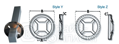 Стандартное стопорное кольцо Starlock для квадратного вала обратного типа