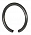 DIN 7993 A2 Кольцо стопорное пружинное из круглой проволоки для валов B 40 