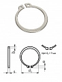 DIN 471 Кольцо стопорное наружное для вала 22 x 1,2 Россия