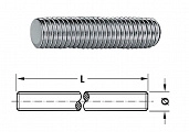 Шпилька DIN 976-1-M24x140-B, 24CrMo5(30хма), (Собственное производство)