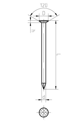 Гвозди на чертеже обозначение