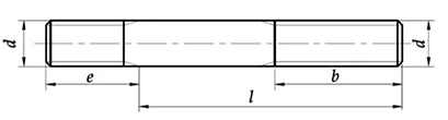 Чертеж нержавеющей шпильки DIN 835 H 2d A2 A4