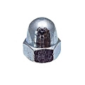 DIN 1587 латунь Гайка шестигранная глухая высокая, никель M 6 (100 шт.) Европа