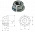 ISO 10512 10 Гайка шестигранная с нейлоновым кольцом, цинк M 24 x 2 