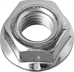 DIN 6923 8 Гайка шестигранная с буртиком и рифлением, цинк