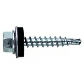 Саморез кровельный по металлу с шайбой, цинк 5,5 х 19 RAL9016