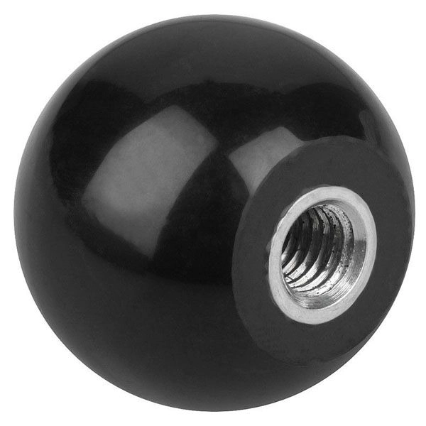 DIN 319 Рукоятка шаровая пластик форма E, стальная втулка, диаметр 32 M 8 PU=S (10 шт.) Европа