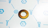 DIN 125В латунь Шайба круглая с фаской bright turned М 1,2 (1,3 x 3,5x0,3) (100 шт.) Европа