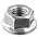 DIN 6926 8 Гайка шестигранная с буртиком, цинк M 6 