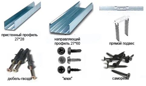 Крепеж для профиля гипсокартона