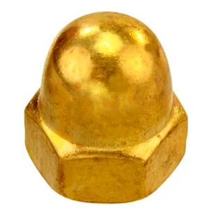 DIN 1587 Гайка шестигранная глухая высокая, латунь