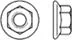 DIN 6923 Гайка с фланцем шестигранная с фланцем