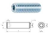 ISO 4026 45 H Винт установочный с плоским концом M 24 x 45 PU=S (25 шт.) Европа