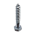 DIN 571 Шуруп с шестигранной головкой (глухарь), цинк 10 x 260 Россия