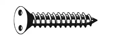 Саморез с потайной головкой и двумя отверстиями под биту