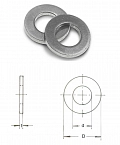 ISO 7089 Шайба круглая 300 HV, без фаски, цинк 10 (10,5 x20 x2) PU=S (100 шт.) Европа