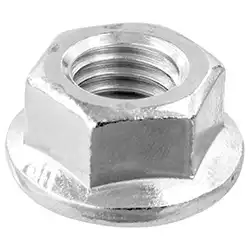 DIN 6923 8 Гайка шестигранная с буртиком и рифлением, цинк