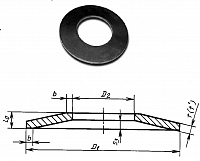 Чертеж тарельчатой пружины