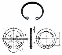 Стопорное кольцо на чертеже